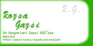 rozsa gazsi business card